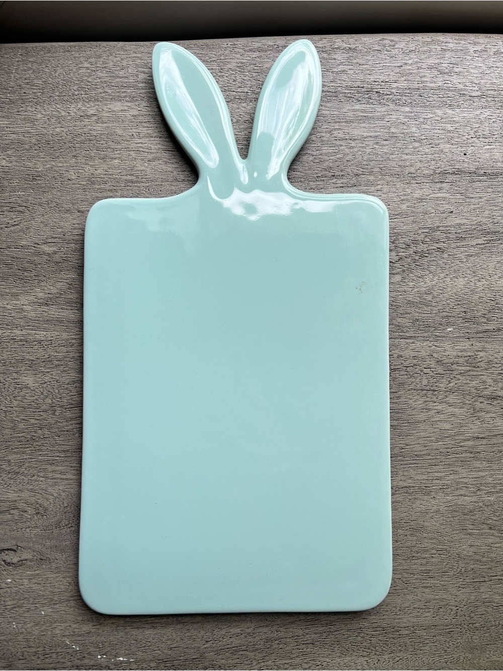 Easter Ceramic Bunny Ear Serving Board - Mint